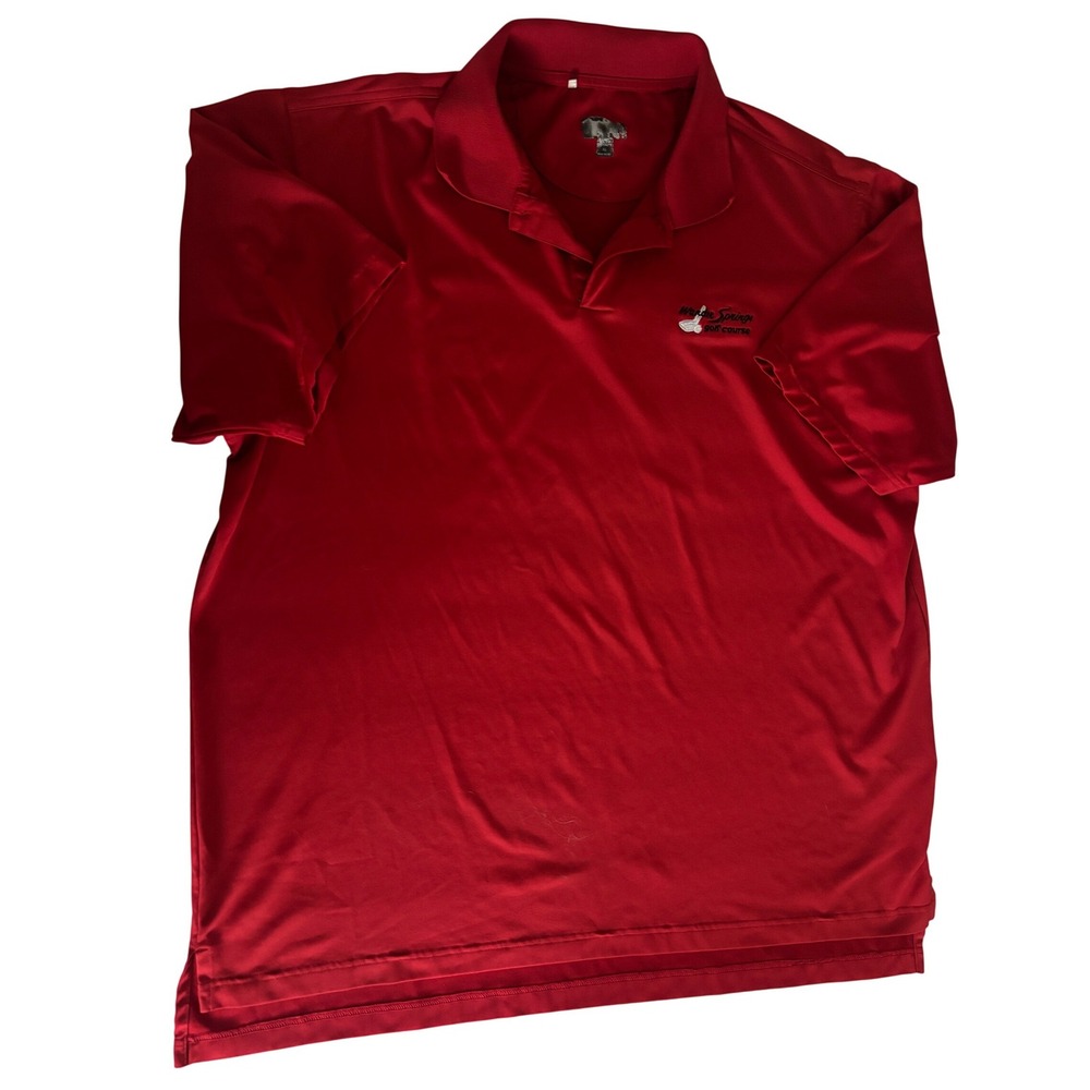 Adidas Mens Climalite Wander Springs Golf Course Polo Shirt Red XL 208916